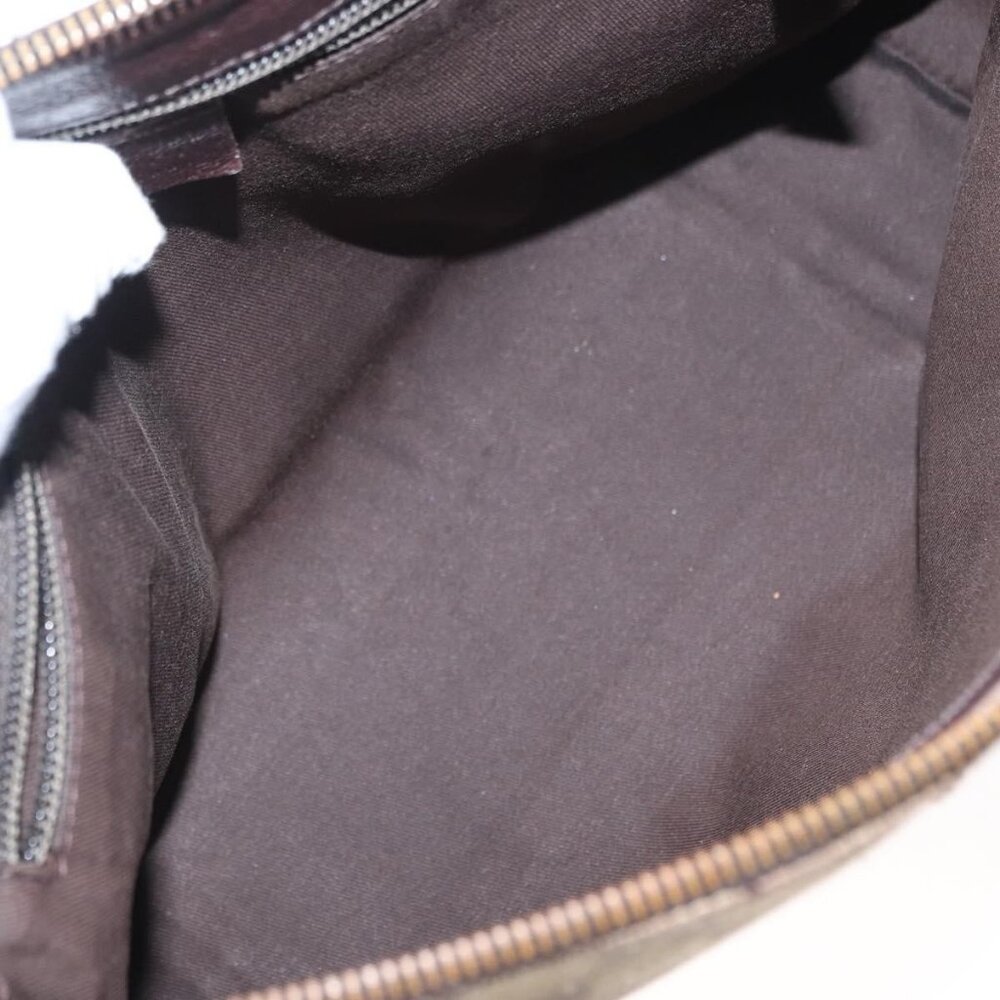 Authentic GUCCI GG Canvas Shoulder Bag Beige Silver 114273 - Picture 4 of 16